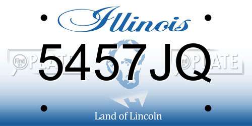 5457JQ Illinois License Plate