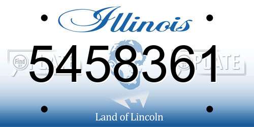5458361 Illinois License Plate