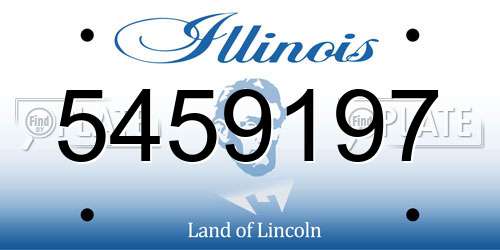 5459197 Illinois License Plate