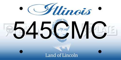 545CMC Illinois License Plate