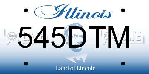 545DTM Illinois License Plate
