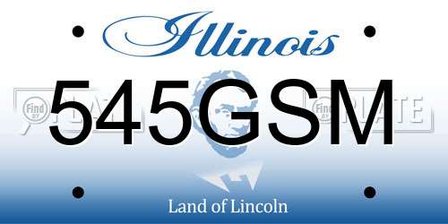 545GSM Illinois License Plate