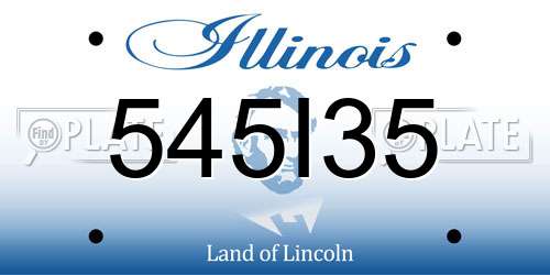 545I35 Illinois License Plate
