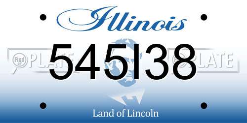 545I38 Illinois License Plate