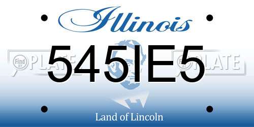 545IE5 Illinois License Plate