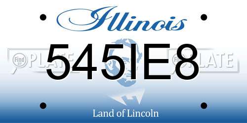 545IE8 Illinois License Plate