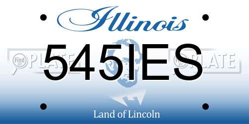 545IES Illinois License Plate