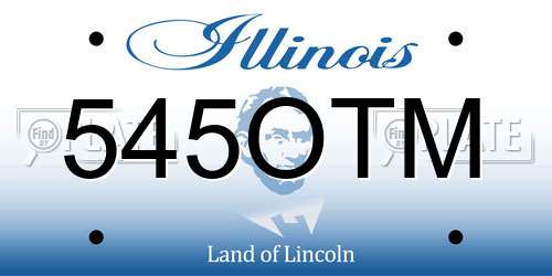 545OTM Illinois License Plate