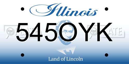 545OYK Illinois License Plate