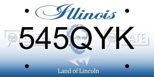 545QYK Illinois License Plate