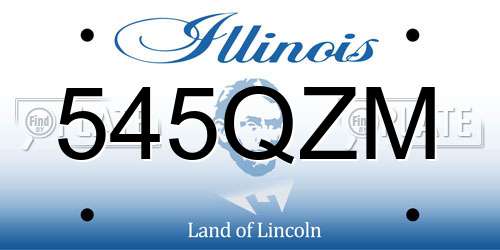 545QZM Illinois License Plate
