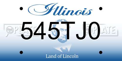 545TJ0 Illinois License Plate