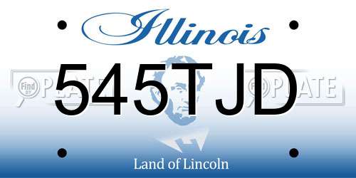 545TJD Illinois License Plate