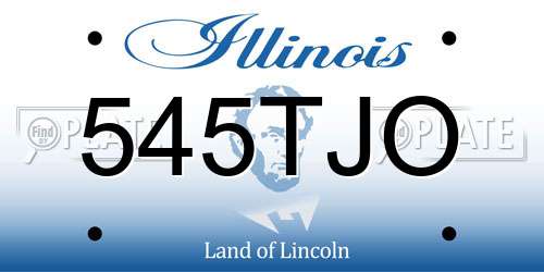 545TJO Illinois License Plate