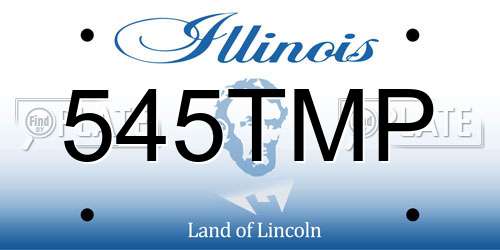 545TMP Illinois License Plate