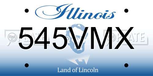 545VMX Illinois License Plate