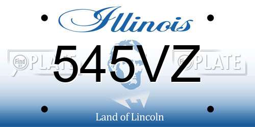 545VZ Illinois License Plate