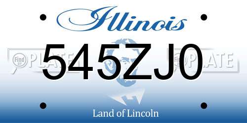 545ZJ0 Illinois License Plate