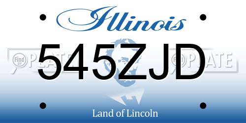 545ZJD Illinois License Plate
