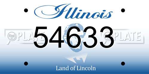 54633 Illinois License Plate