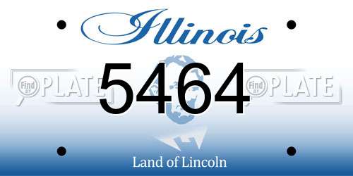5464 Illinois License Plate