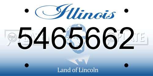 5465662 Illinois License Plate