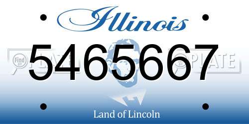 5465667 Illinois License Plate