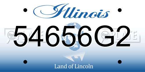 54656G2 Illinois License Plate