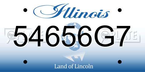 54656G7 Illinois License Plate