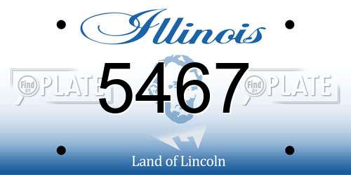 5467 Illinois License Plate