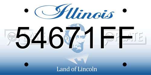 54671FF Illinois License Plate