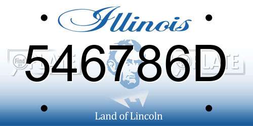 546786D Illinois License Plate