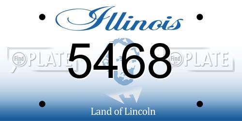 5468 Illinois License Plate
