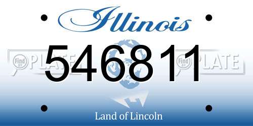 546811 Illinois License Plate