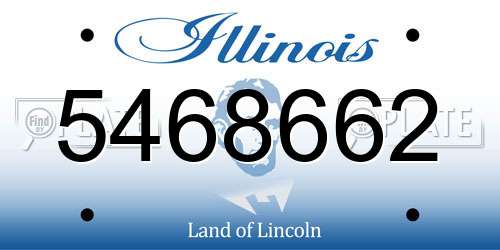5468662 Illinois License Plate