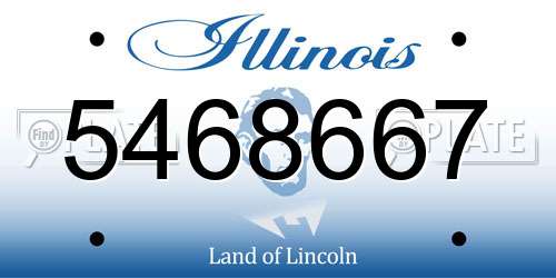 5468667 Illinois License Plate