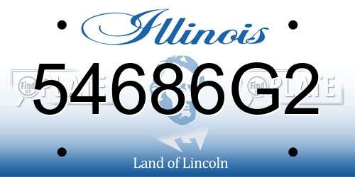 54686G2 Illinois License Plate