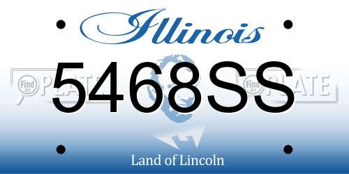 5468SS Illinois License Plate