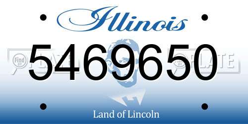 5469650 Illinois License Plate