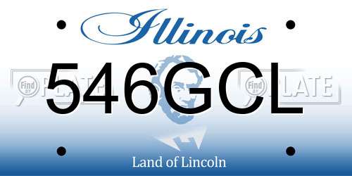 546GCL Illinois License Plate