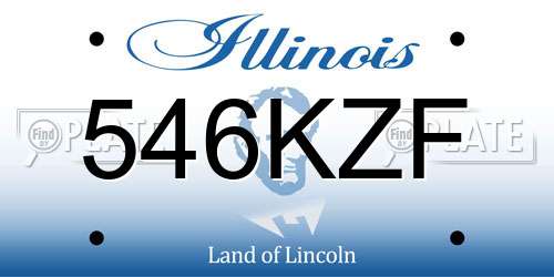546KZF Illinois License Plate