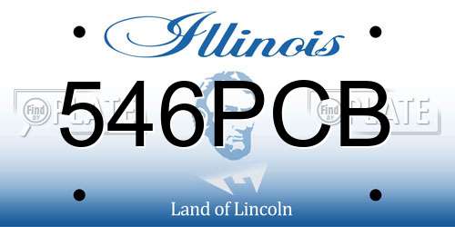 546PCB Illinois License Plate