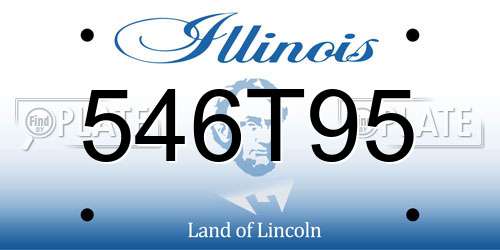 546T95 Illinois License Plate