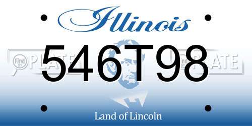 546T98 Illinois License Plate