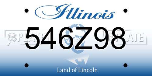 546Z98 Illinois License Plate