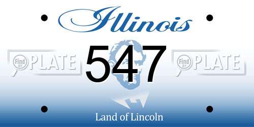 547 Illinois License Plate