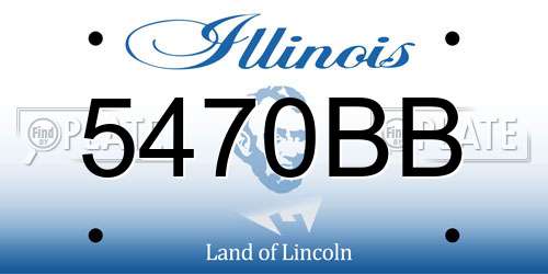 5470BB Illinois License Plate