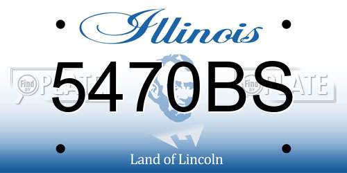 5470BS Illinois License Plate