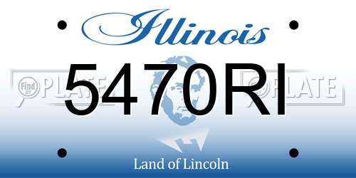 5470RI Illinois License Plate