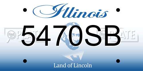 5470SB Illinois License Plate